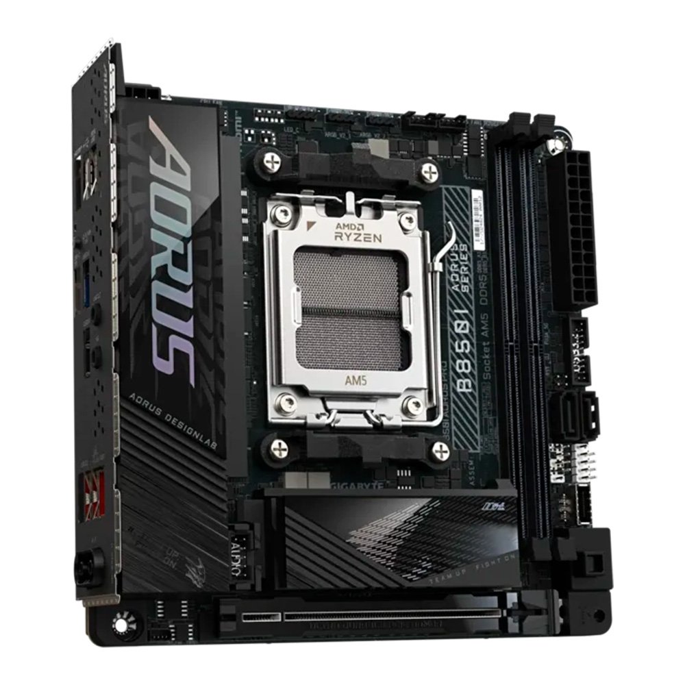 Placa Mãe Gigabyte B850I AORUS PRO, AMD AM5, Mini ITX, DDR5, RGB, Wi-Fi 7, Bluetooth, Preto - 9AB85IPRO-00 - view 3