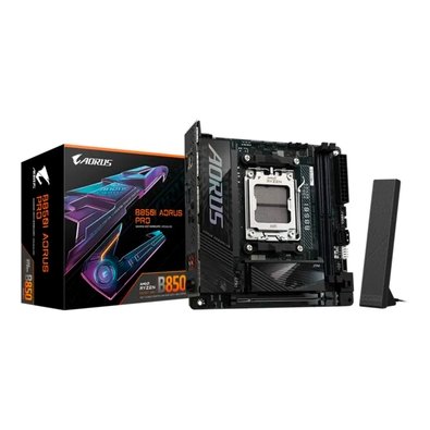 Placa Mãe Gigabyte B850I AORUS PRO, AMD AM5, Mini ITX, DDR5, RGB, Wi-Fi 7, Bluetooth, Preto - 9AB85IPRO-00