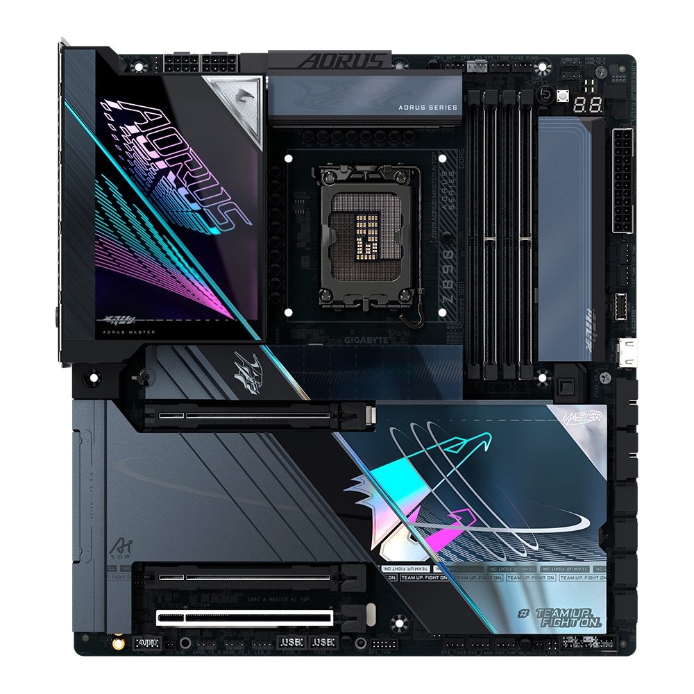 Placa Mãe Gigabyte Z890 AORUS MASTER AI TOP, Intel, E-ATX, DDR5, RGB, Wi-Fi 7, Bluetooth, Preto - Z89MSAT-00 6
