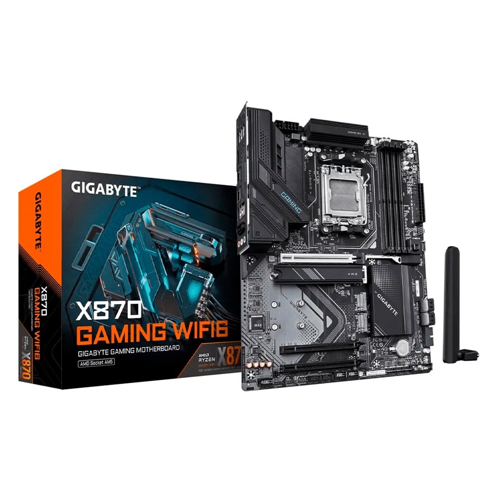 Placa Mãe Gigabyte X870 GAMING WIFI6, AMD AM5, ATX, DDR5, LED RGB, Bluetooth, Wi-Fi 6, Preto - X87GW-00 5