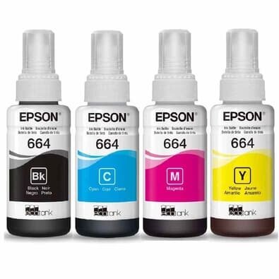 Kit Com 4 Garrafas De Tinta T664520-4p T664 | L110 L120 L200 L210 L220 L355 L375 |