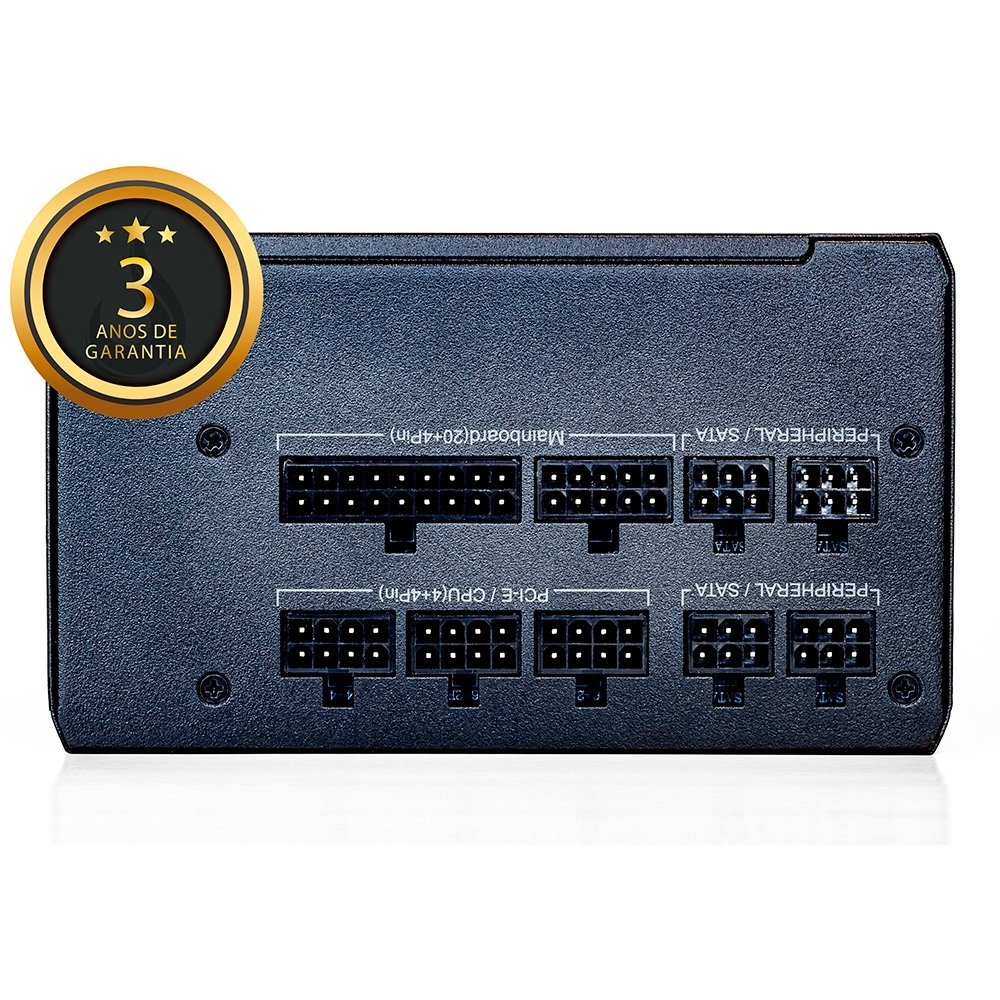 Imagem 2 de 4 do produto Fonte Gamer Rise Mode Elektra, 650W, Bronze, Full Modular, PFC Ativo, Preto - RM-PSU-ELKM-650-B