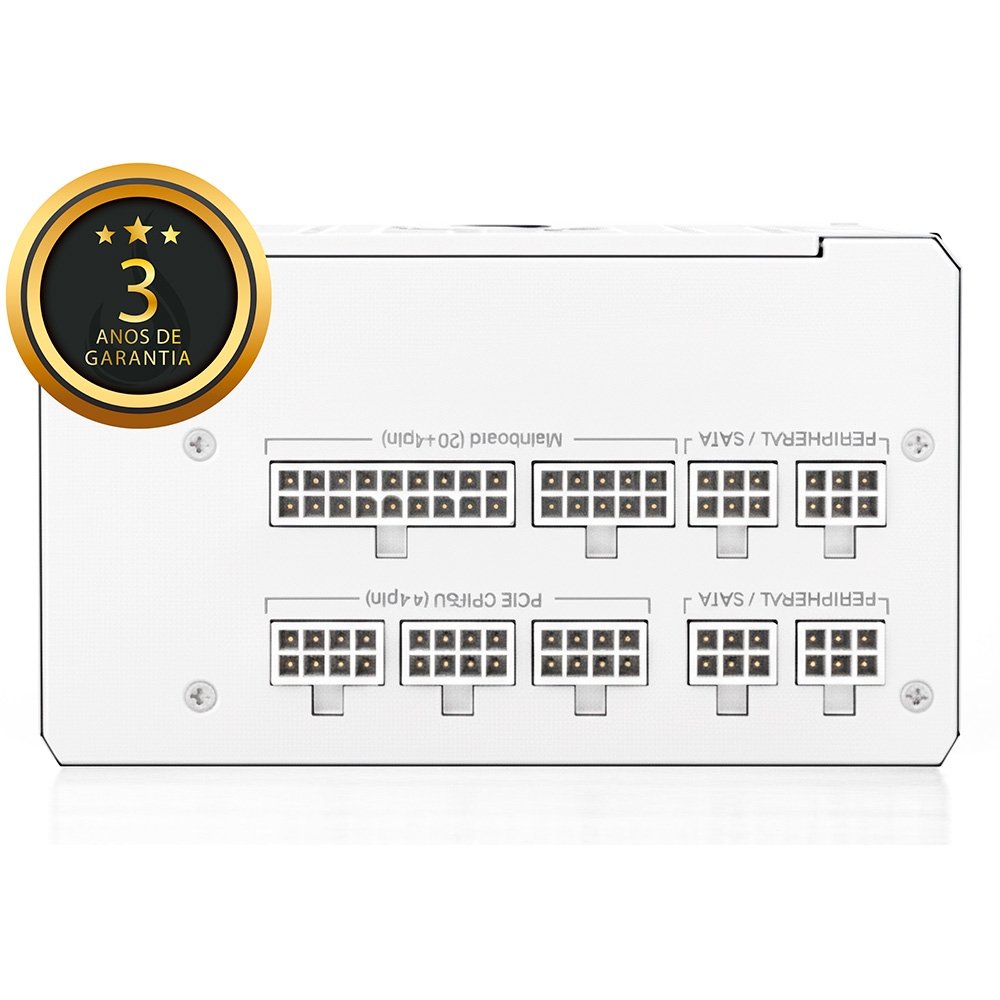 Imagem 2 de 4 do produto Fonte Gamer Rise Mode Elektra, 650W, Bronze, Full Modular, PFC Ativo, Branco - RM-PSU-ELKM-650-W