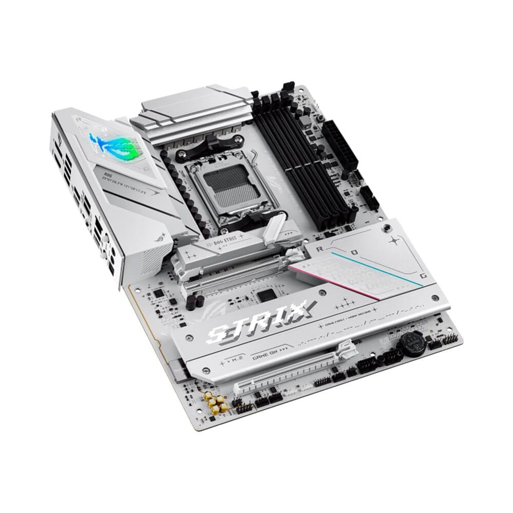 Placa Mãe ASUS ROG STRIX B850-A GAMING WIFI, AMD AM5 , ATX, DDR5, Wi-fi 7, Bluetooth, Branco - ROG STRIX B850-A GAMING WIFI