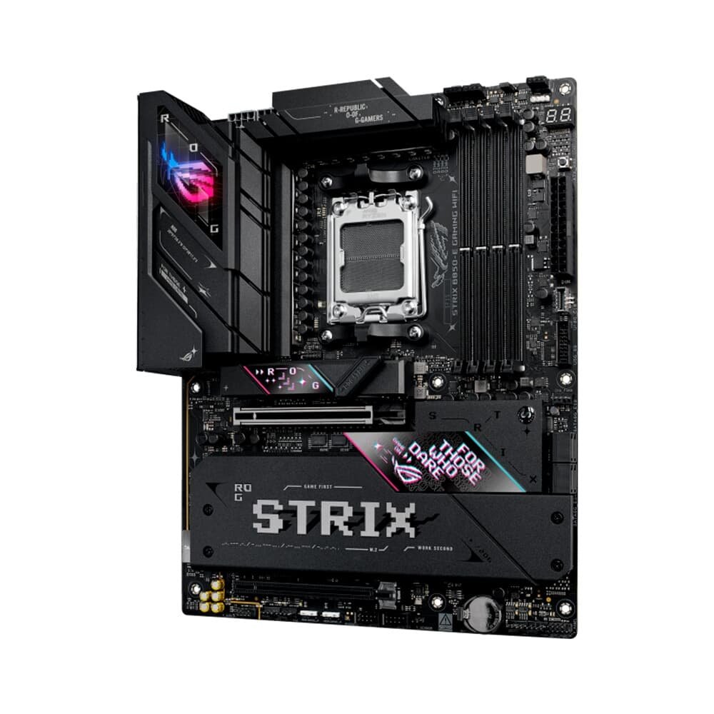 Placa Mãe ASUS ROG STRIX B850-E GAMING WIFI, AMD AM5 , ATX, DDR5, Wi-fi 7, Bluetooth, Preto - ROG STRIX B850-E GAMING WIFI 4