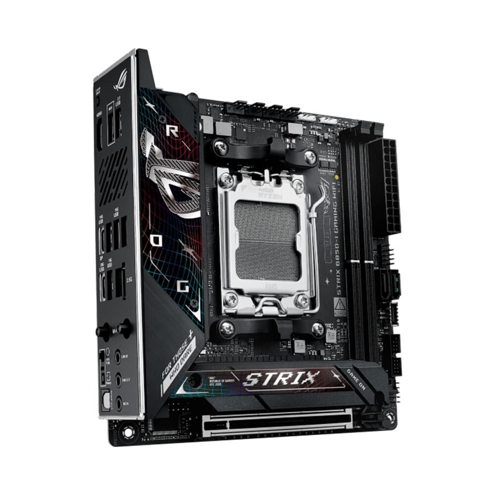 Placa Mãe ASUS ROG STRIX B850-I GAMING WIFI, AMD AM5 , Mini-ITX, DDR5, Wi-fi 7, Bluetooth, Preto - ROG STRIX B850-I GAMING WIFI 4
