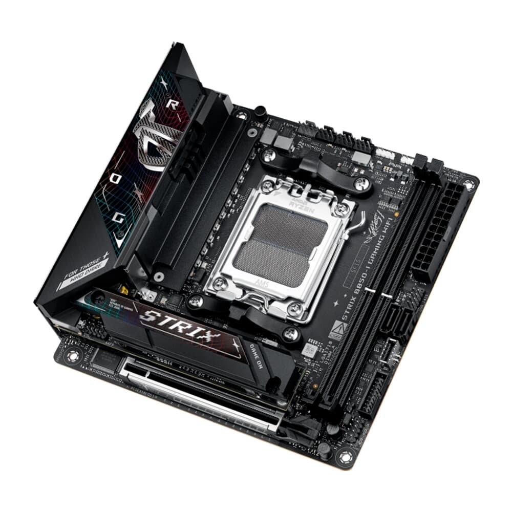 Placa Mãe ASUS ROG STRIX B850-I GAMING WIFI, AMD AM5 , Mini-ITX, DDR5, Wi-fi 7, Bluetooth, Preto - ROG STRIX B850-I GAMING WIFI - view 2