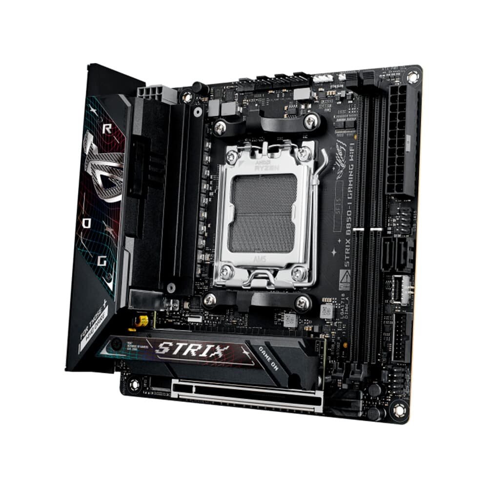 Placa Mãe ASUS ROG STRIX B850-I GAMING WIFI, AMD AM5 , Mini-ITX, DDR5, Wi-fi 7, Bluetooth, Preto - ROG STRIX B850-I GAMING WIFI - view 3