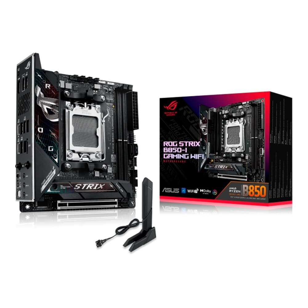 Placa Mãe ASUS ROG STRIX B850-I GAMING WIFI, AMD AM5 , Mini-ITX, DDR5, Wi-fi 7, Bluetooth, Preto - ROG STRIX B850-I GAMING WIFI - view 10