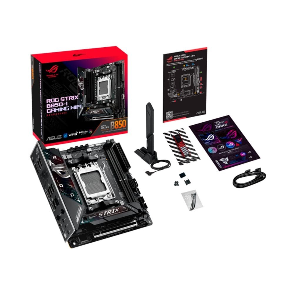 Placa Mãe ASUS ROG STRIX B850-I GAMING WIFI, AMD AM5 , Mini-ITX, DDR5, Wi-fi 7, Bluetooth, Preto - ROG STRIX B850-I GAMING WIFI - view 11