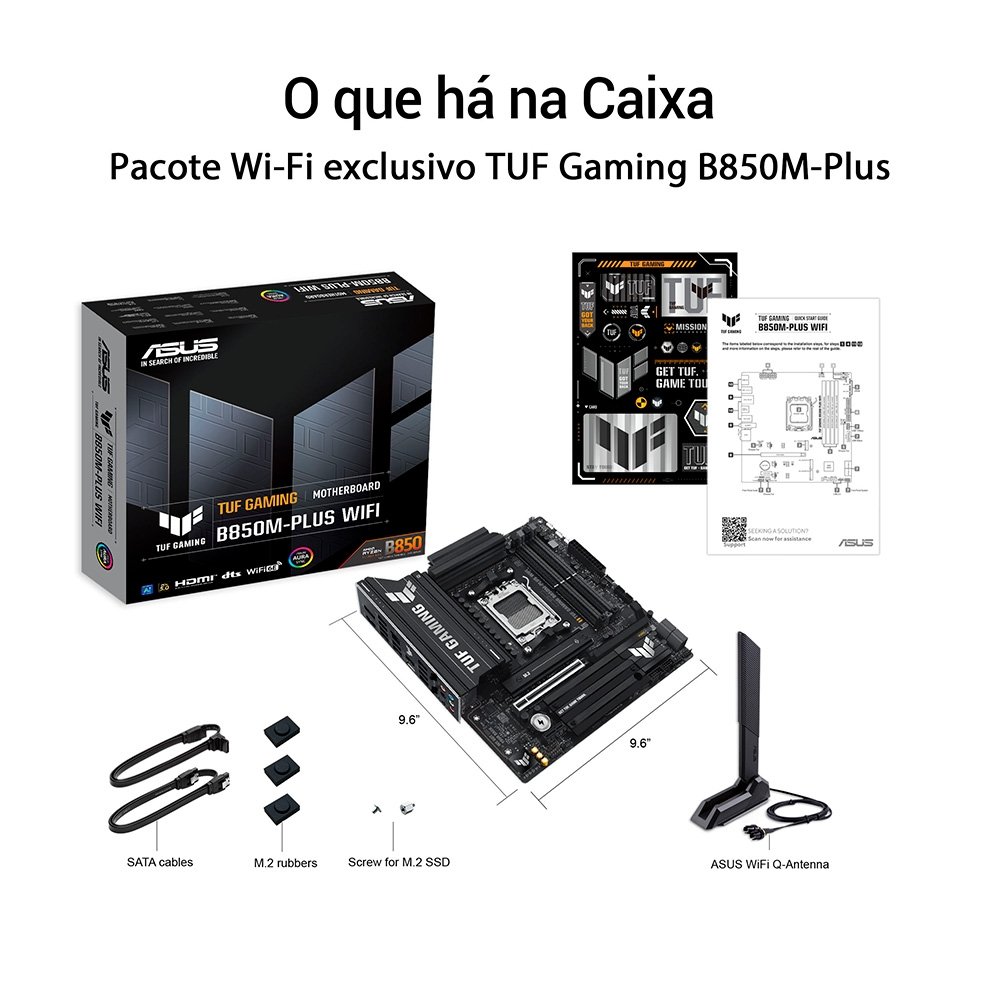 Placa Mãe ASUS TUF B850M-PLUS WIFI, AMD AM5 , m-ATX, DDR5, Wi-fi 6e, Preto - TUF GAMING B850M-PLUS WIFI - view 6