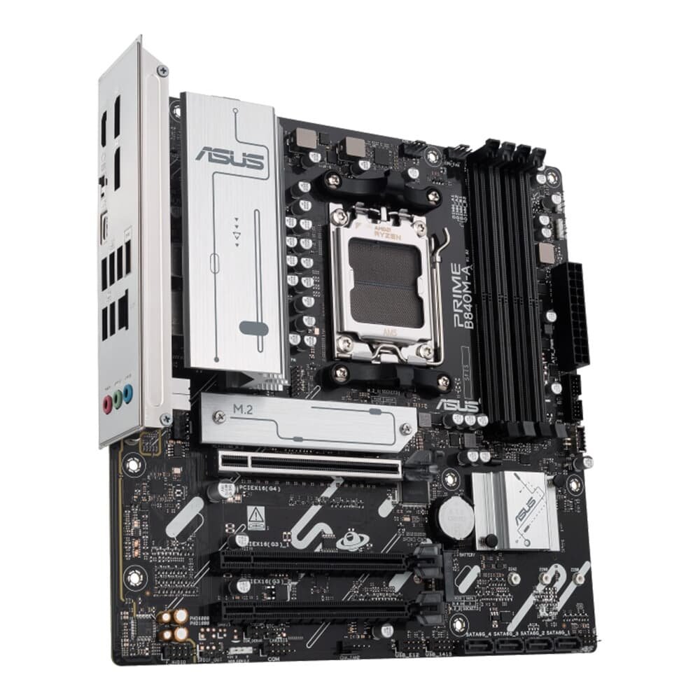 Imagem 3 de 8 do produto Placa Mãe ASUS PRIME B840M-A, AMD AM5 , m-ATX, DDR5, Preto - PRIME B840M-A