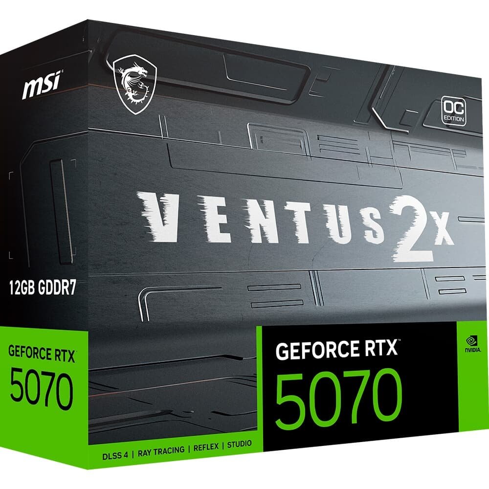 Placa de Vídeo MSI GeForce RTX 5070 12G VENTUS 2X OC,12 GB GDDR7, 28Gbps, NVIDIA GeForce RTX 5070- G5070-12V2C - view 12