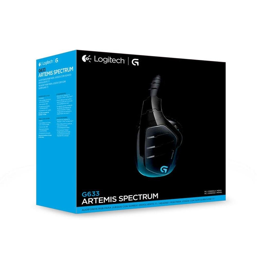 Imagem 7 de 8 do produto Headset Gamer Logitech G633 Artemis Spectrum RGB Lightsync 7.1 Dolby Surround Drivers Pro-G - 981-000586