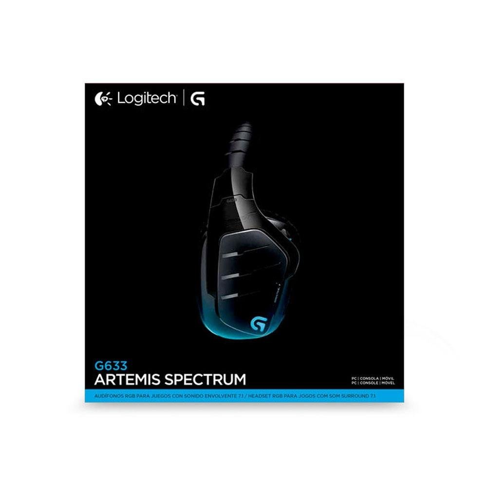 Imagem 8 de 8 do produto Headset Gamer Logitech G633 Artemis Spectrum RGB Lightsync 7.1 Dolby Surround Drivers Pro-G - 981-000586