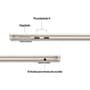 MacBook Air Apple 13" Chip M4, CPU 10 Núcleos, GPU 8 Núcleos, Neural Engine 16 Núcleos, 16GB RAM, SSD 256GB, Estelar - MW0Y3BZ/A