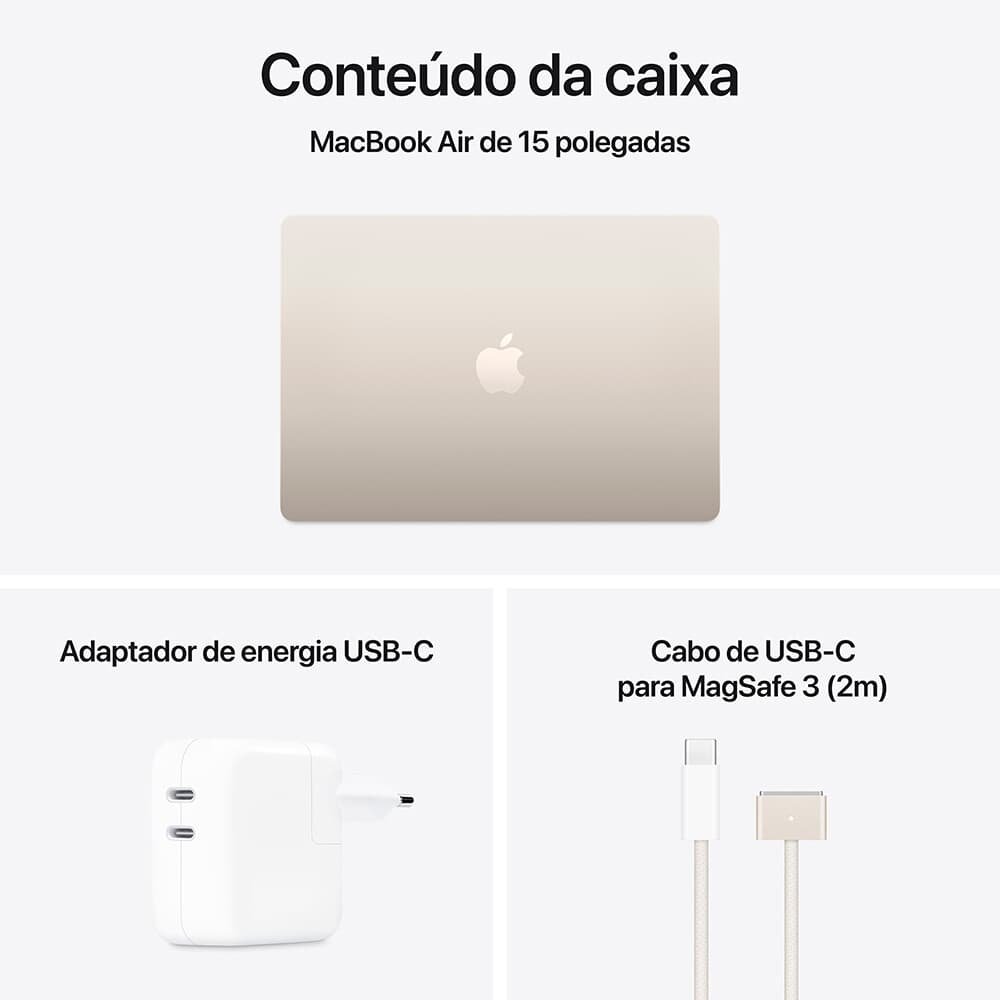 "MacBook Air Apple 15"" Chip M4, CPU 10 Núcleos, GPU 10 Núcleos, Neural Engine 16 Núcleos, 16GB RAM, SSD 256GB, Estelar -  MW1J3BZ/A" - view 7