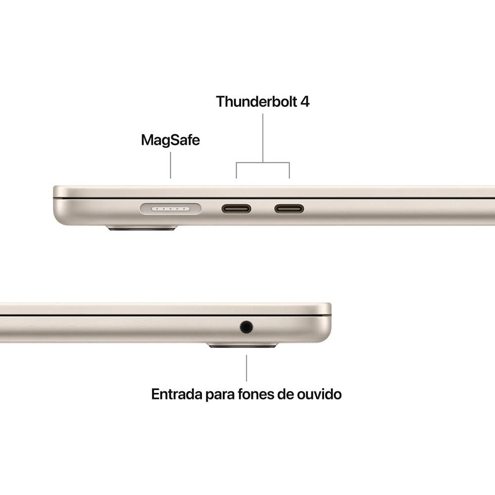 "MacBook Air Apple 15"" Chip M4, CPU 10 Núcleos, GPU 10 Núcleos, Neural Engine 16 Núcleos, 16GB RAM, SSD 512GB, Estelar - MW1K3BZ/A" - view 5