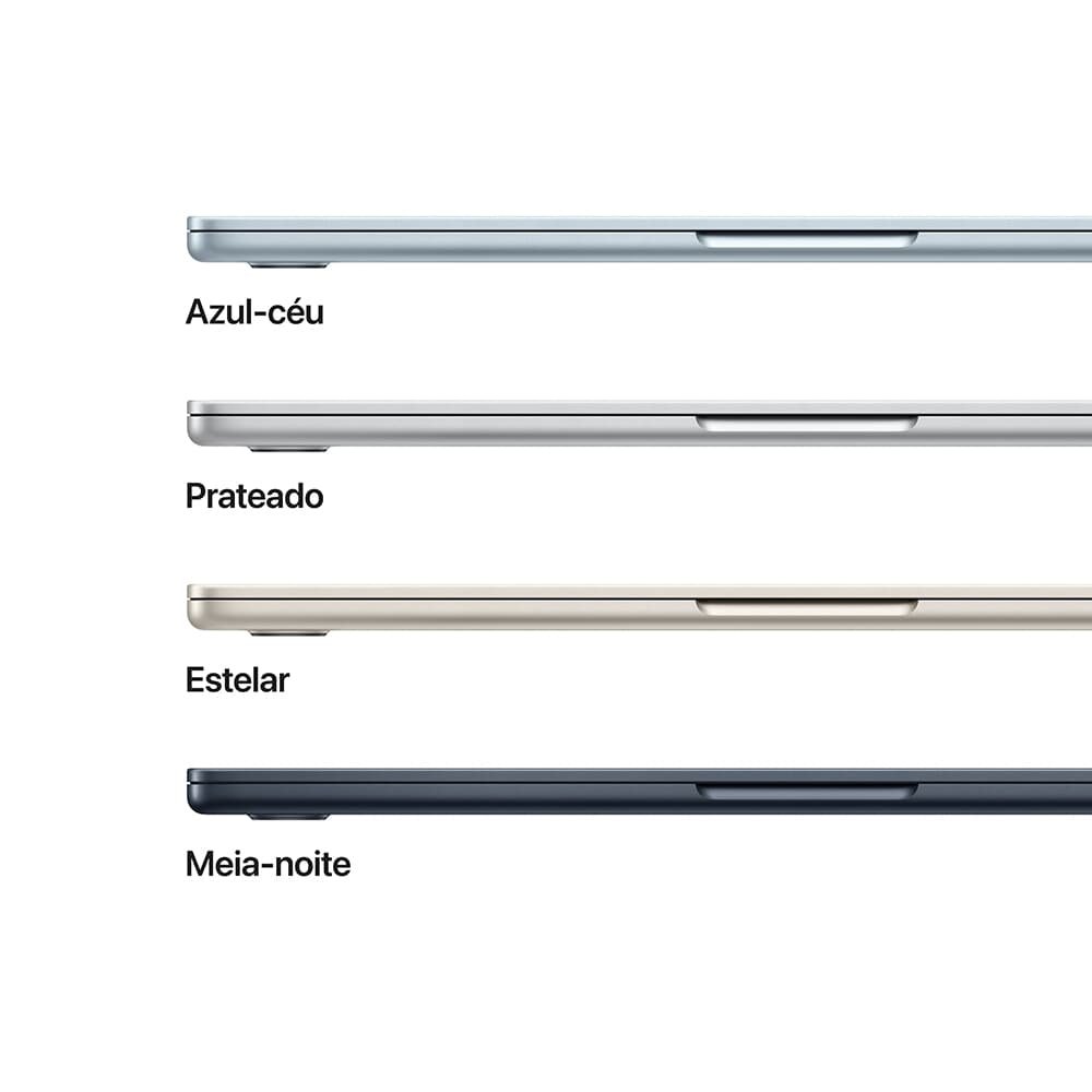 "MacBook Air Apple 13"" Chip M4, CPU 10 Núcleos, GPU 10 Núcleos, Neural Engine 16 Núcleos, 24GB, SSD 512GB, Azul-céu - MC6V4BZ/A" - view 3