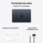 MacBook Air Apple 15" Chip M4, CPU 10 Núcleos, GPU 10 Núcleos, Neural Engine 16 Núcleos, 24GB, SSD 512GB, Meia-noite - MC6L4BZ/A