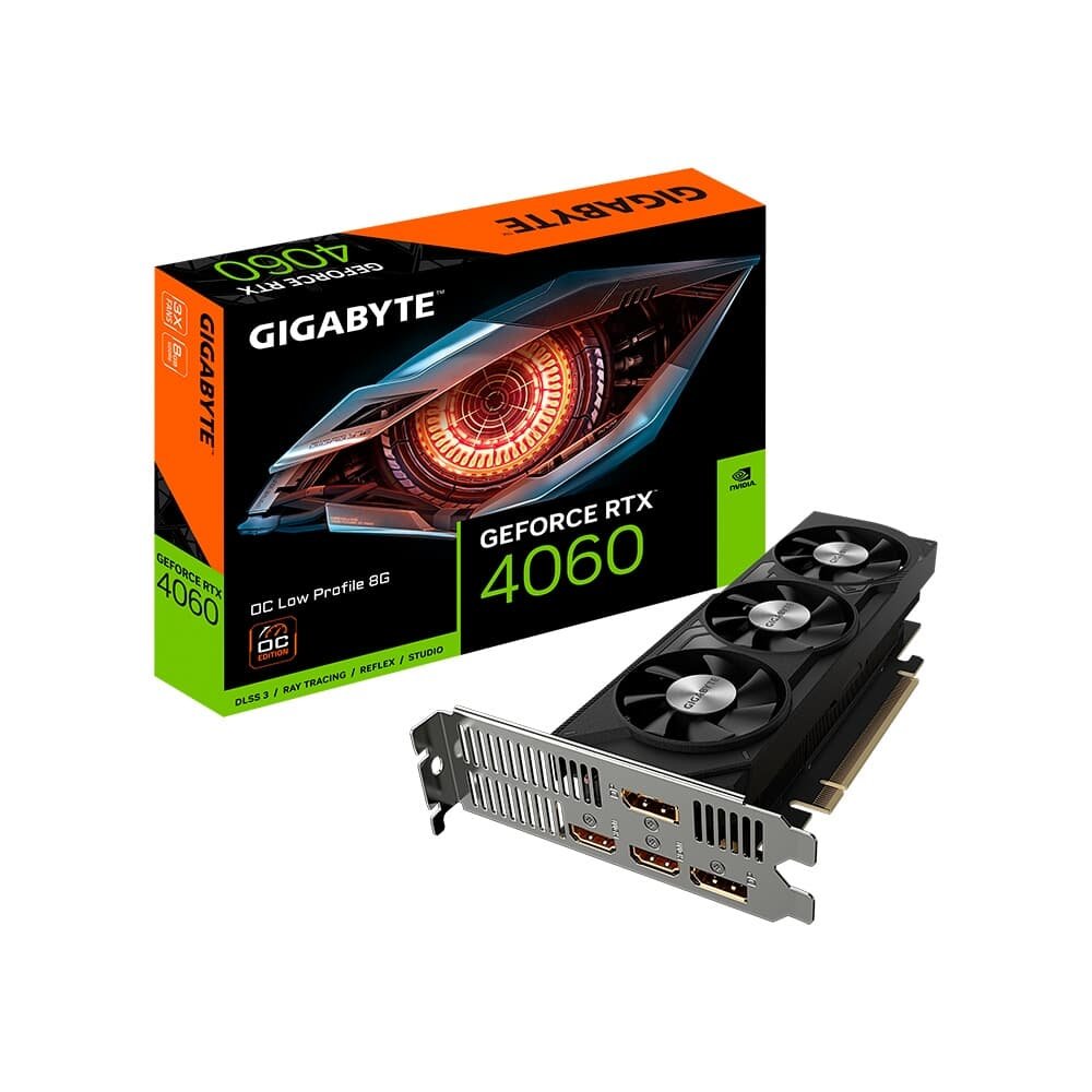 Placa de Vídeo RTX 4060 OC Gigabyte NVIDIA GeForce, 8GB, GDDR6, RGB, DLSS, Ray Tracing - 9VN4060O8L-00-10