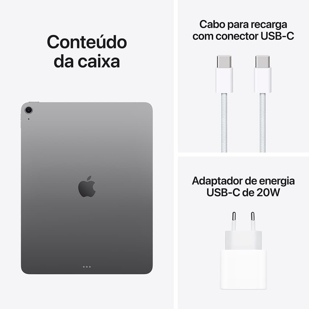 iPad Air Apple 13 512 GB, Chip M3, Wi-Fi, Câmera Traseira 12MP, Cinza-espacial - MCNT4BZ/A - view 4