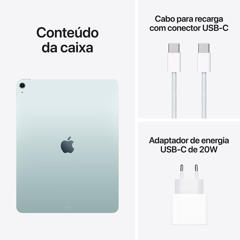 iPad Air Apple 13 1 TB, Chip M3, Wi-Fi, Câmera Traseira 12MP, Azul - MCQ14BZ/A - view 4