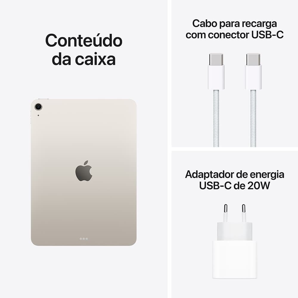 "Balão.info) 11"" 1 TB, Chip M3, Wi-Fi, Câmera Traseira 12MP, Estelar - MCAQ4BZ/A" - foto 4