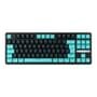 Teclado Gamer Aplus Gasket Iara Obsedian Aqua, Iluminaçao Lateral, Hotswap, 80%, Switch Blue Huano, Preto - AK400