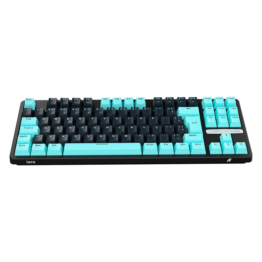 Teclado Mecânico Gamer Iara Obsidian Aqua | KaBuM!