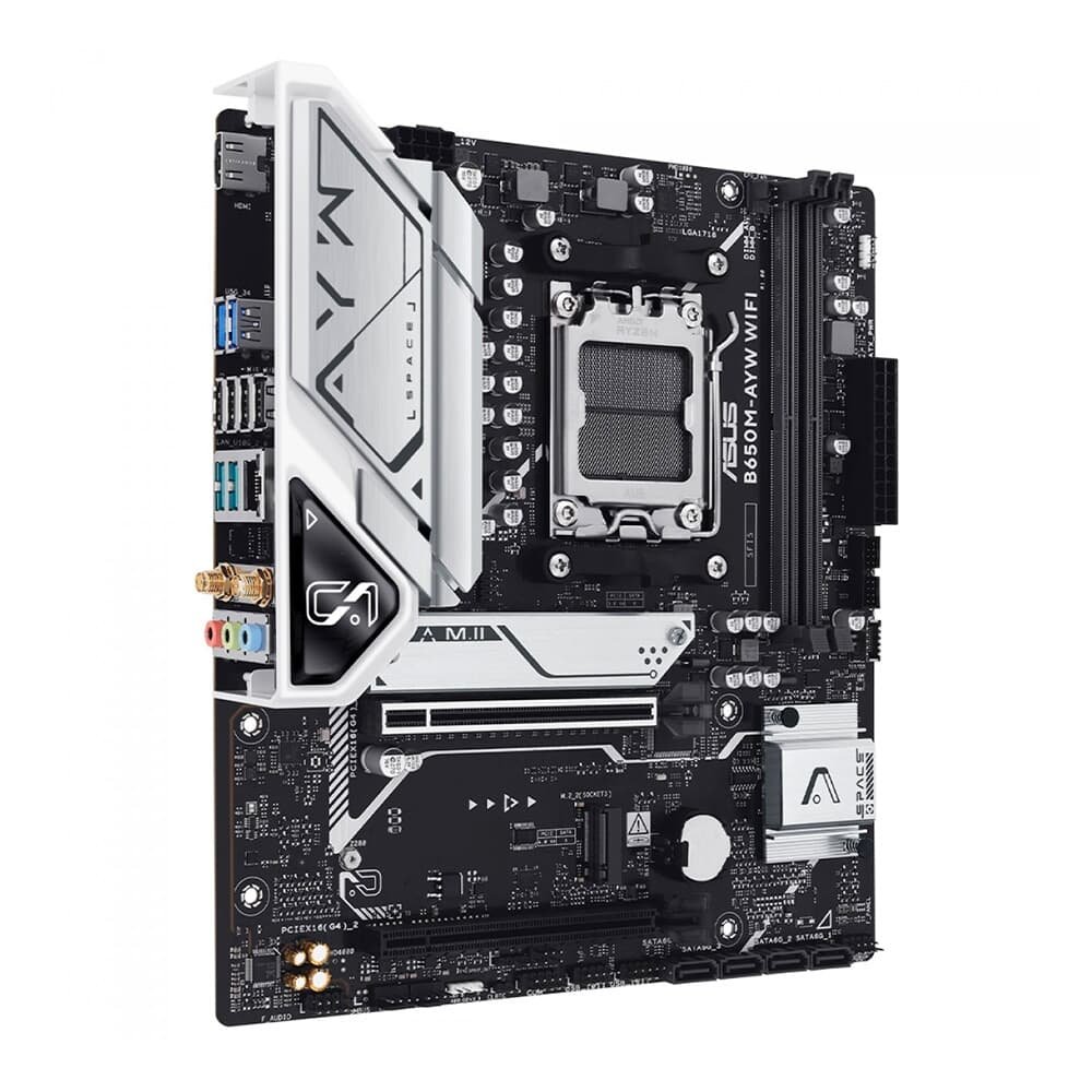 Placa Mãe ASUS B650M-AYW Wi-Fi, AM5, mATX, DDR5, Wi-fi, Bluetooth - 90MB1KI0-M0EAY0 - view 6