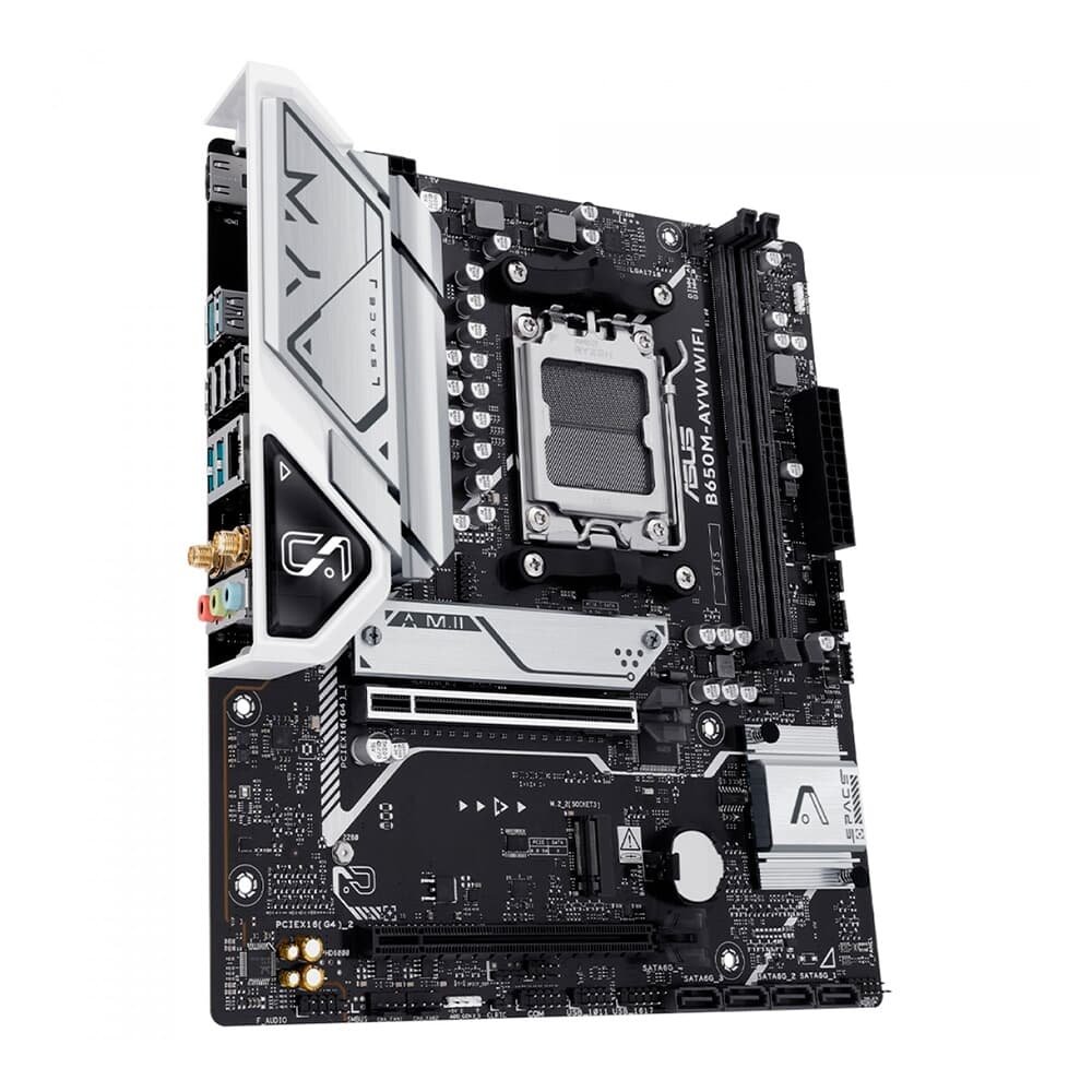 Placa Mãe ASUS B650M-AYW Wi-Fi, AM5, mATX, DDR5, Wi-fi, Bluetooth - 90MB1KI0-M0EAY0 - view 3