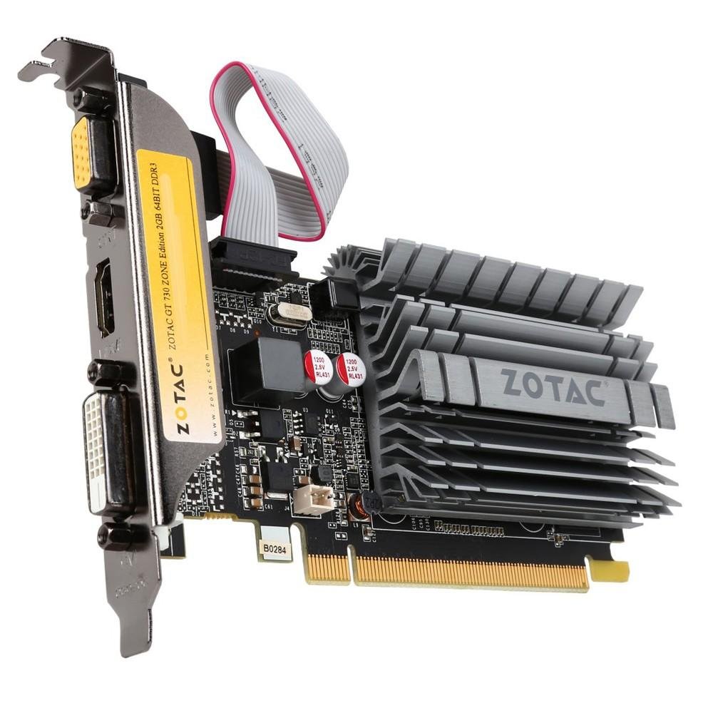 Imagem 4 de 4 do produto Placa de Video VGA Zotac GT 730 Mainstream LP 2GB  DDR3 64 bits  ZT-71105-10BB