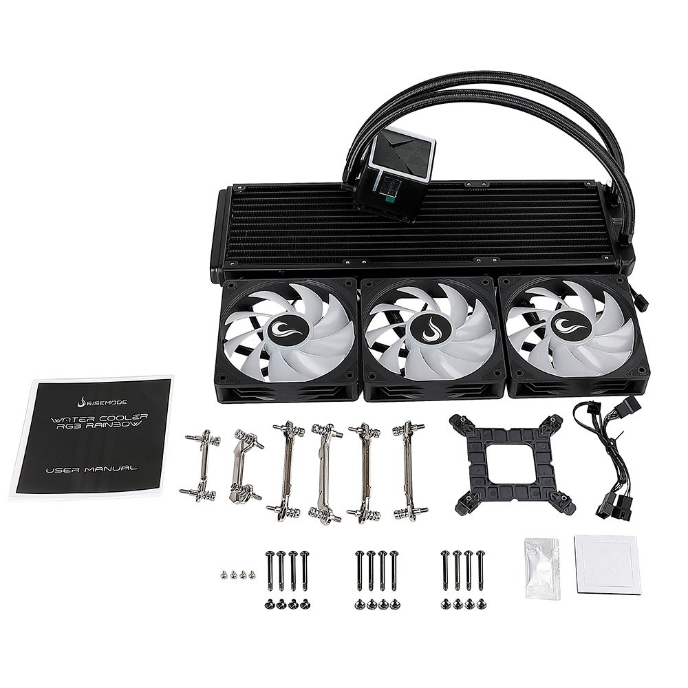 Water Cooler Gamer Rise Mode Black, ARGB Rainbow, 360mm, AMD e Intel, Preto - RM-WCB-03-RBW - view 9