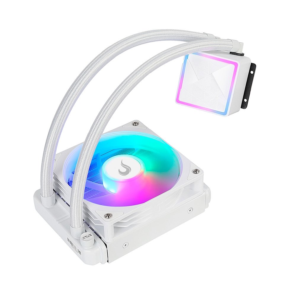 Imagem 3 de 9 do produto Water Cooler Gamer Rise Mode Frost, Rainbow, 120mm, AMD e Intel, Branco - RM-WCZ-01-RBW