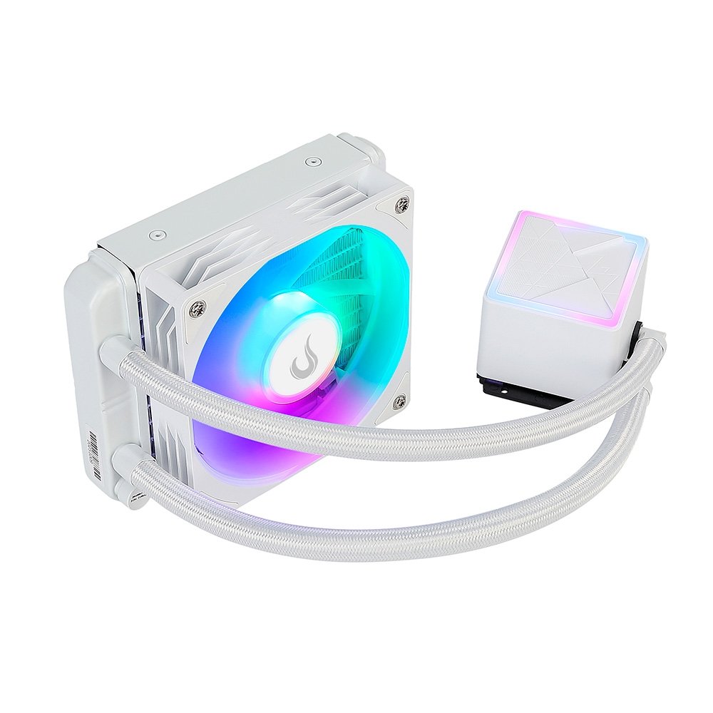 Imagem 4 de 9 do produto Water Cooler Gamer Rise Mode Frost, Rainbow, 120mm, AMD e Intel, Branco - RM-WCZ-01-RBW