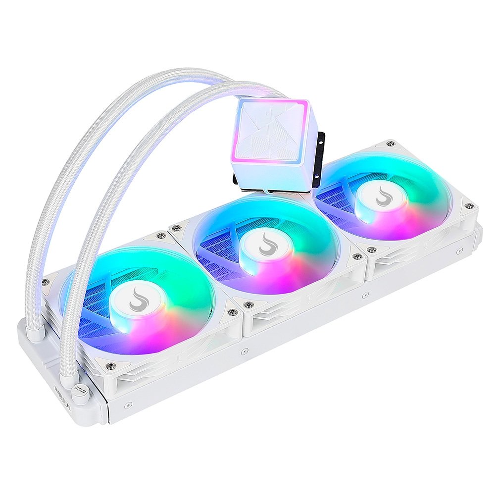 Imagem 4 de 9 do produto Water Cooler Gamer Rise Mode Frost, Rainbow, 360mm, AMD e Intel, Branco - RM-WCF-04-RBW