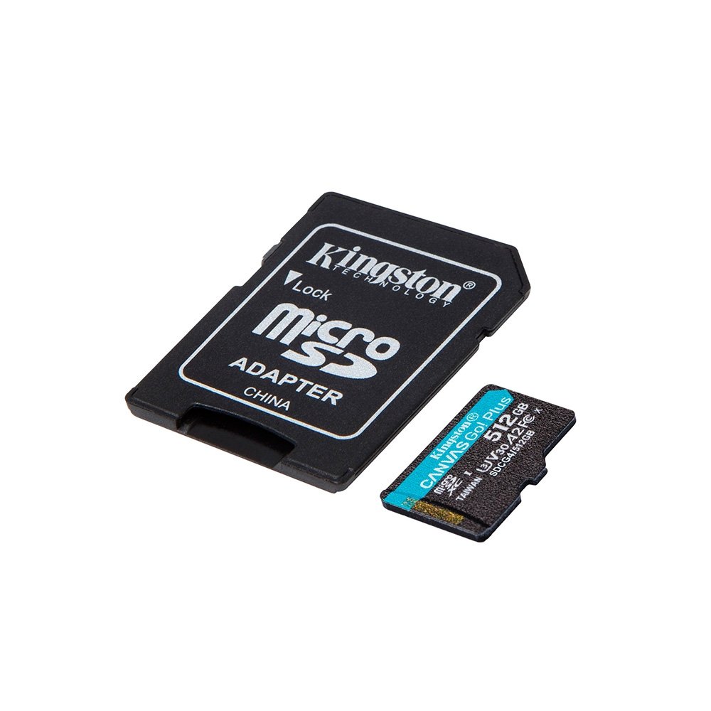 MicroSD Kingston, 512GB, microSDXC Canvas Go Plus, Gen4, com adaptador - SDCG4/512GB - view 2