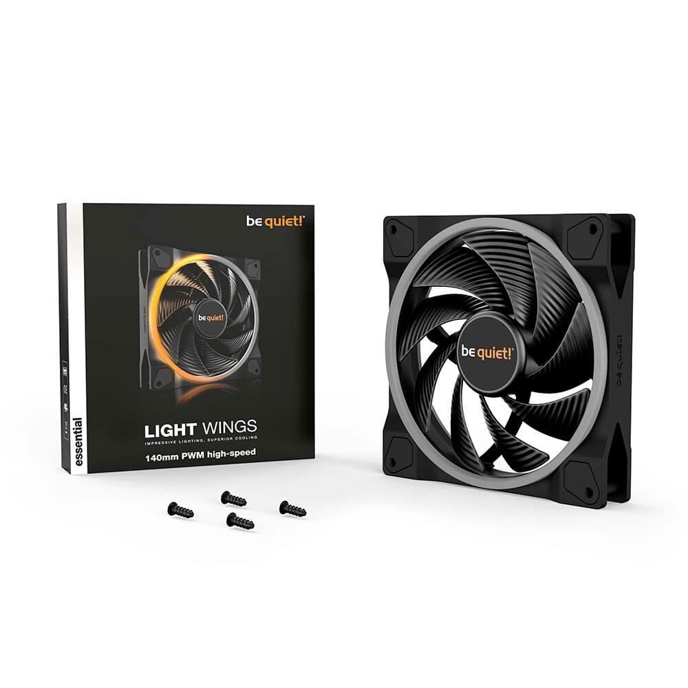 be quiet! LIGHT WINGS 140mm PWMファン Light Wings 140mm PWM Alta Velocidade | KaBuM!