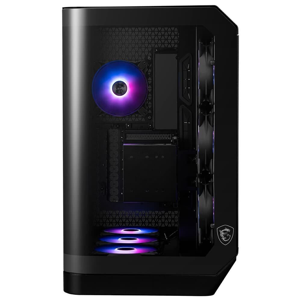 Gabinete Gamer ( Balão.info) Pano 120R PZ, Mid Tower, Vidro Panoramico, 4x FANs ARGB, ATX, Preto - ( Balão.info - view 3