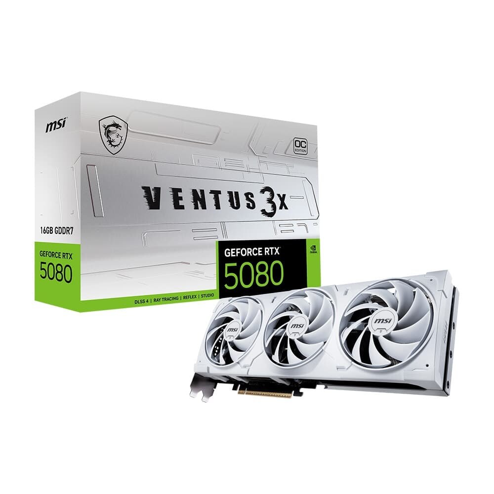 グラフィックボード・グラボ・ビデオカード MSI GeForce RTX 5080 oc ventus 3x GeForce RTX? 5080 VENTUS 3X OC WHITE | KaBuM!