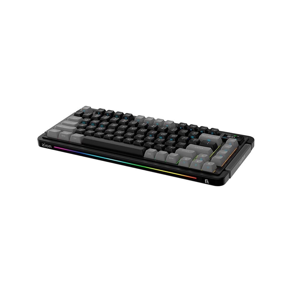 Teclado Mecânico Sem Fio APLUS Gasket Zion com LCD, RGB, Bluetooth 2.4GHz, Cabo Removível, Switch Gateron Amarelo - AKW500 - view 4