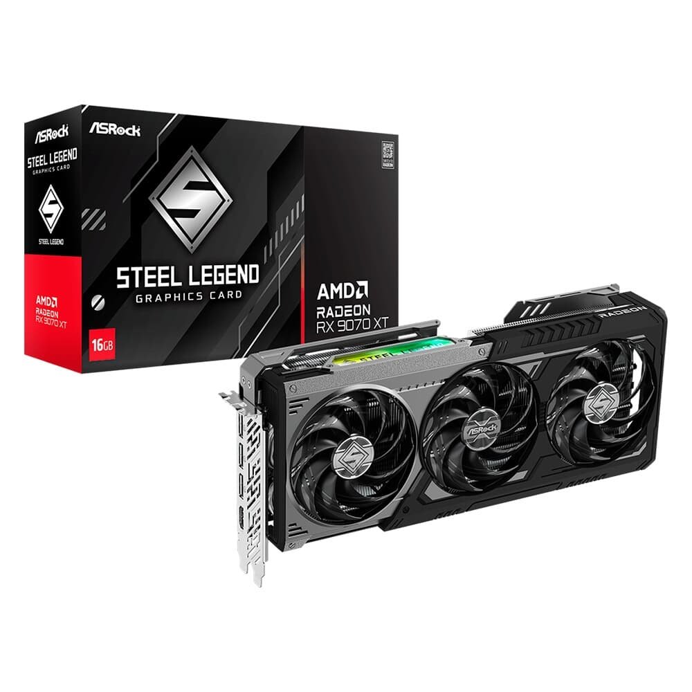 【美品】Asrock Radeon RX9070XT SL 16GB Placa de Vídeo ASRock RX 9070 XT SLD 16G | KaBuM!