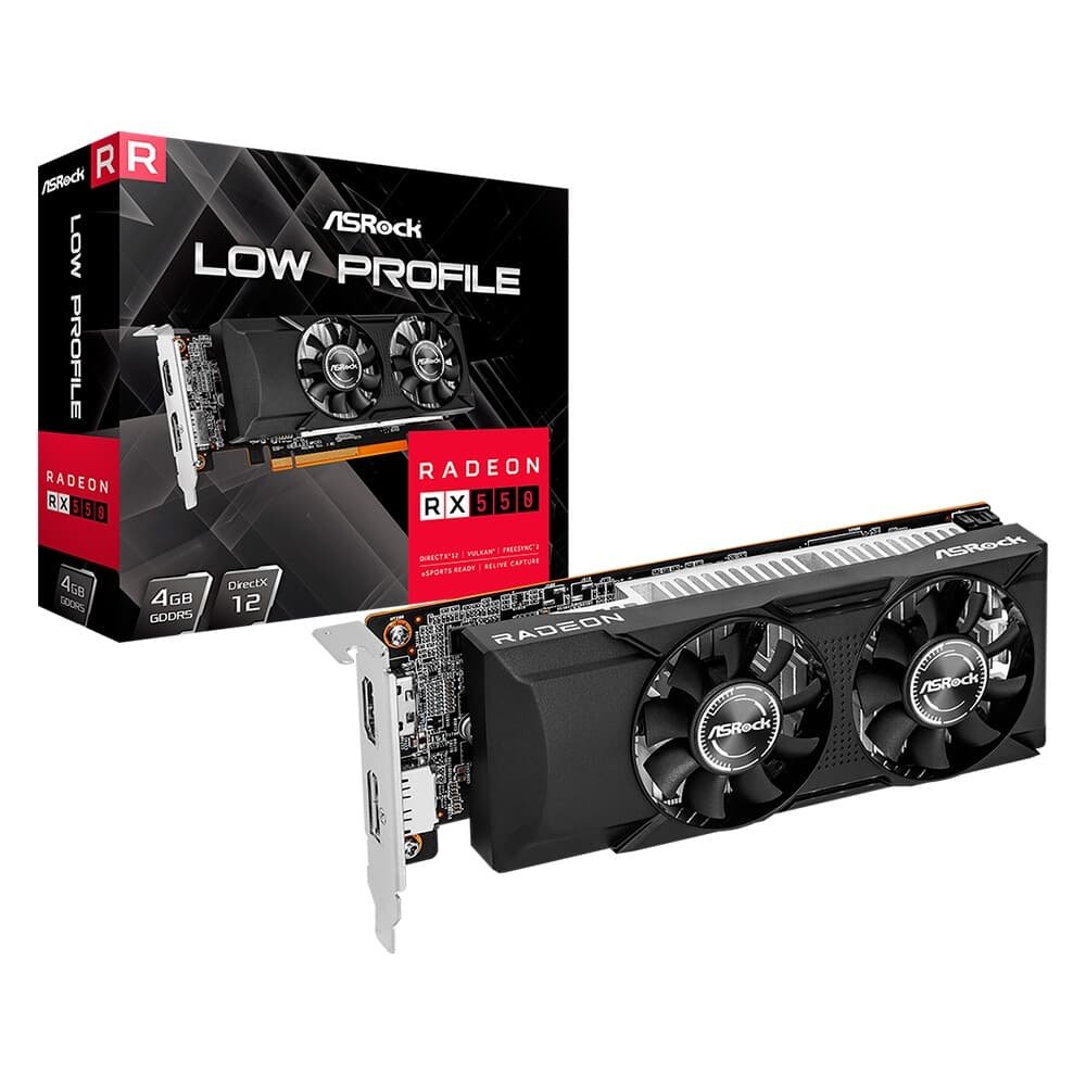 ASRock Radeon RX 550 LP 4G グラフィックボード Placa de Vídeo ASRock RX550 LP 4G | KaBuM!