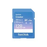 Cartão de Memória SanDisk Creator Series SD UHS-II 128GB, Leitura 280MB/s e Gravação 100MB/s - SDSDXEP-128G-GNCIS