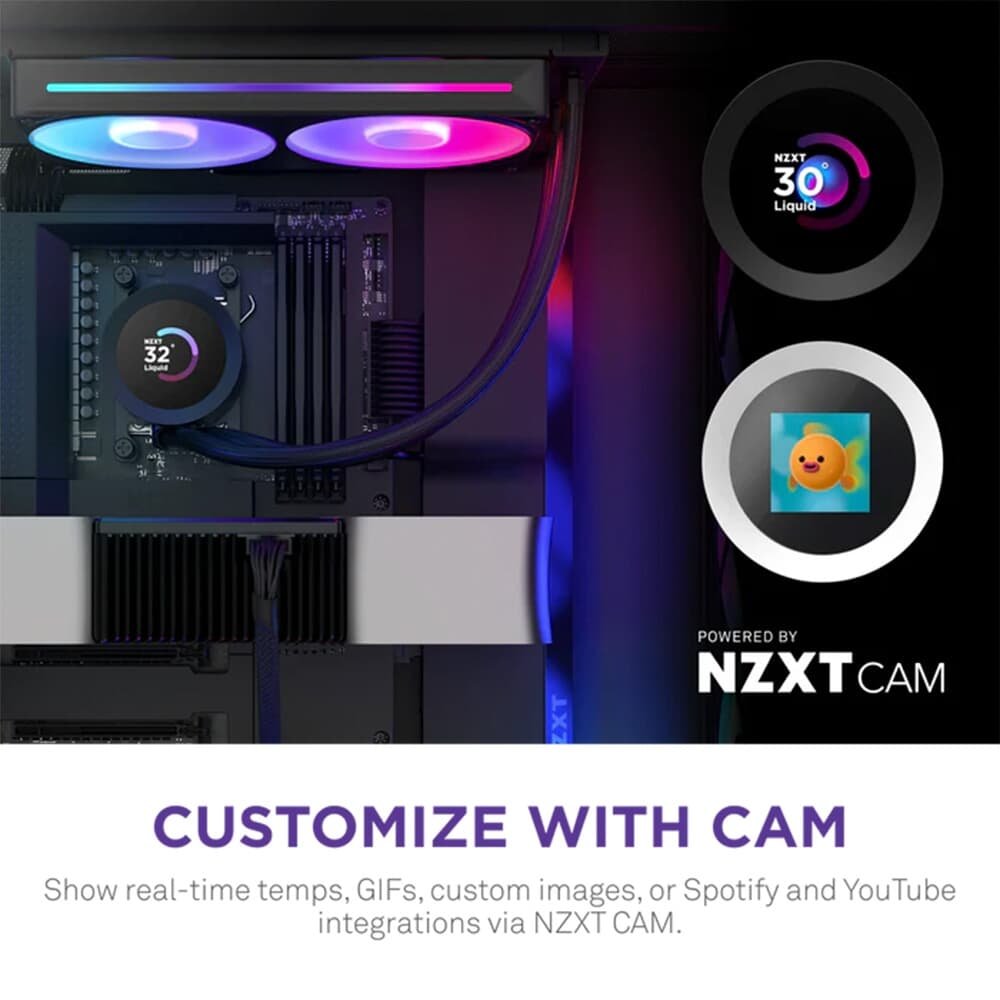 Imagem 9 de 9 do produto Water Cooler NZXT Kraken Plus 240 v2, Preto - RL-KN240-B2