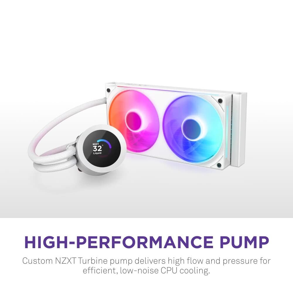 Water Cooler NZXT Kraken Plus 240 RGB v2, Branco - RL-KR240-W2 Water Cooler NZXT Kraken Plus 240 RGB v2, Branco - RL-KR240-W2