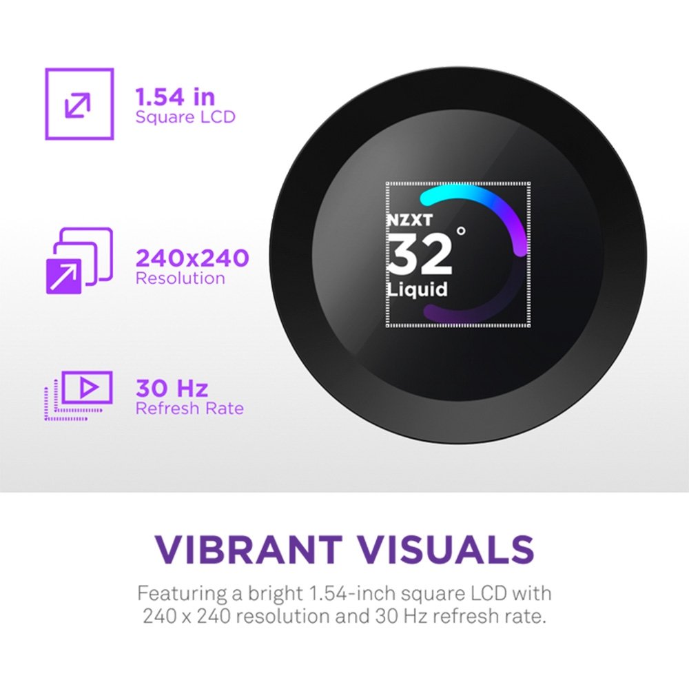 Water Cooler NZXT Kraken Plus 360 RGB v2, Preto - RL-KR360-B2 - view 6