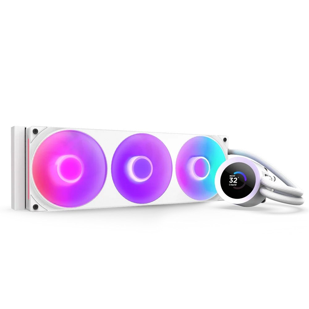 Water Cooler NZXT Kraken Plus 360 RGB v2, Com Display LCD de 1.54", Branco - RL-KR360-W2 5