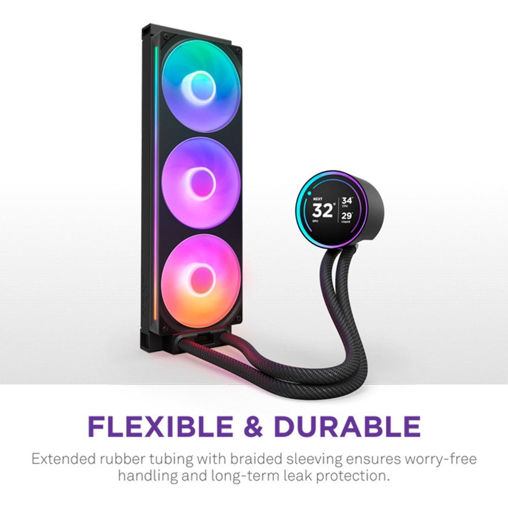 Water Cooler NZXT Kraken Elite 420mm RGB V2, Preto, RL-KR42E-B2 - view 2